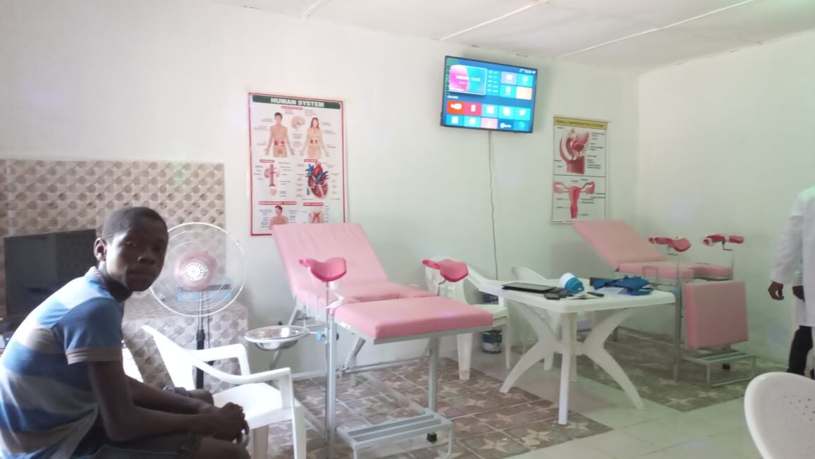 Maternal examination room at Grace & Life clinic